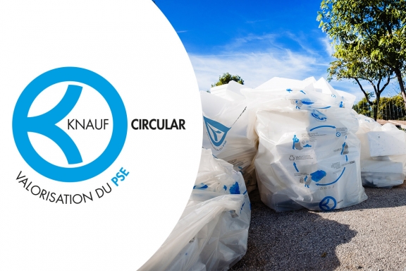 Lancement national de Knauf Circular : service de recyclage du PSE (polystyrène expansé)