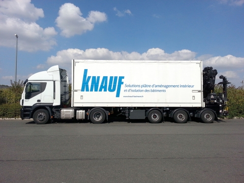 Photo de camion Knauf pour livraison personnalisée