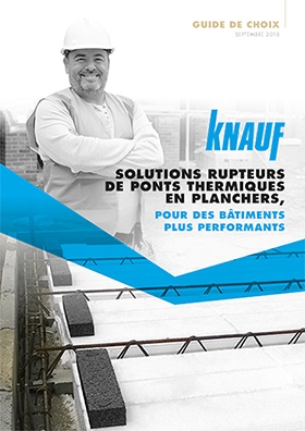 Couverture du guide Knauf sur les solutions de rupteurs de ponts thermiques en planchers