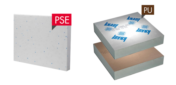 Panneaux isolants en PSE et PU