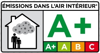 Logo émissions dans l'air intérieur A+