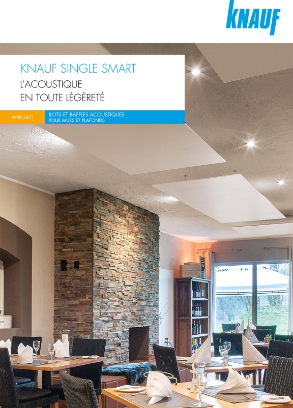 Couverture brochure plafonds plâtre Knauf Single Smart