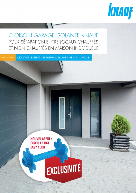 Cloison garage isolante Knauf