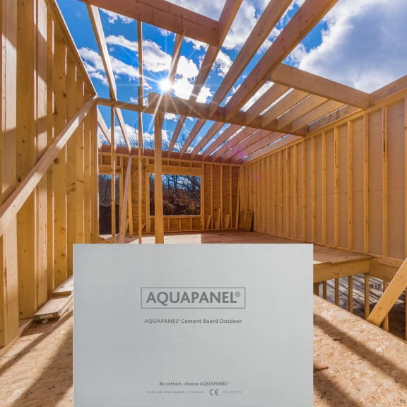 Aquapanel® Outdoor - Protection au feu des contreventements sur construction ossature bois – Plaque support de finition pour bardage - Aquapanel – Knauf
