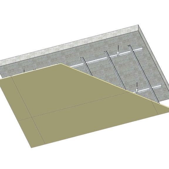 Plafond PKM - Dalle-béton - REI120 - KNAUF KS BA25/900 (STANDARD) - 25 mm - I-TEC 100 - L2800 – Knauf